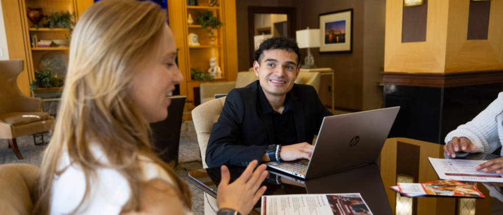 Master's students working at Brown University