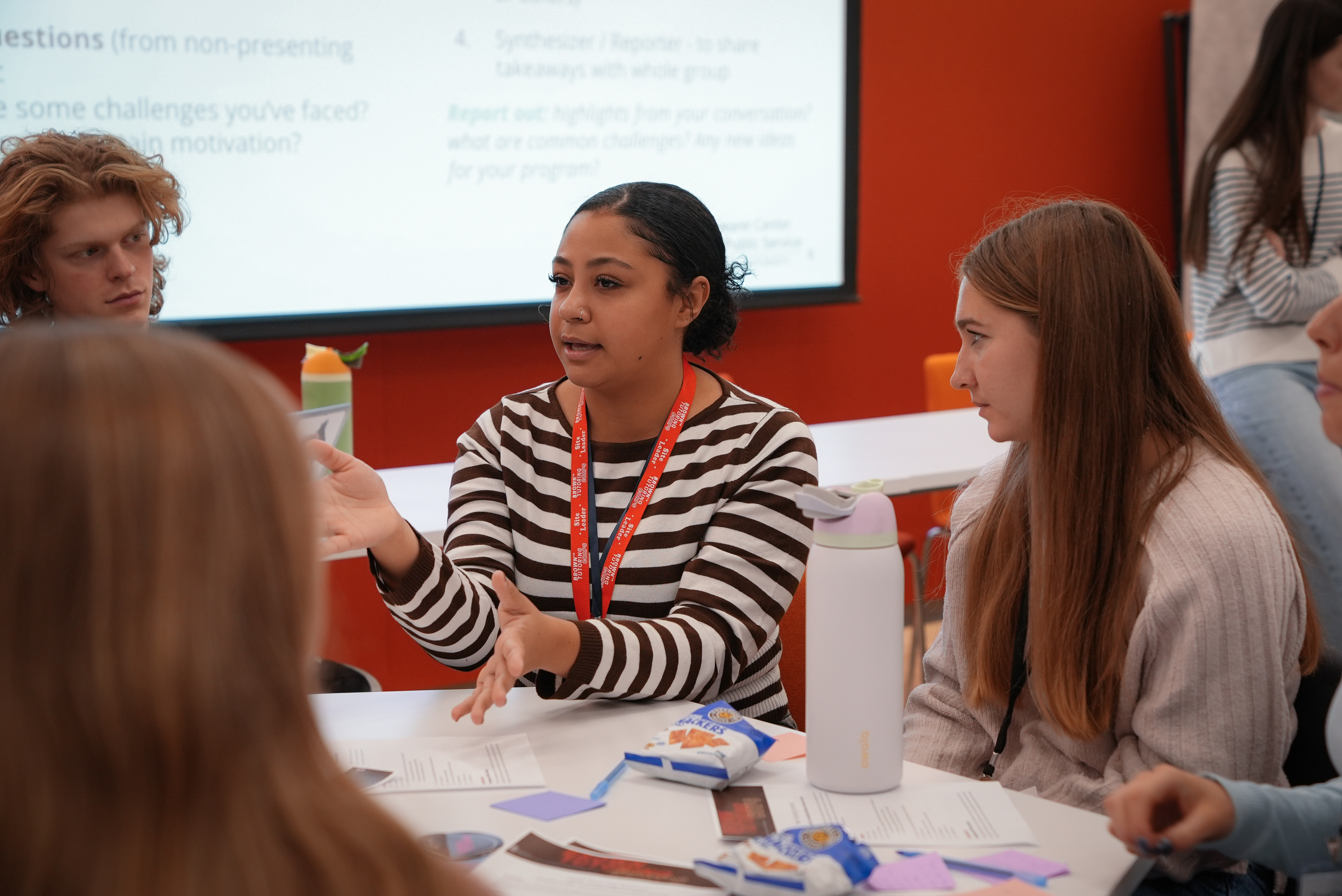 students at a peer tutoring summit