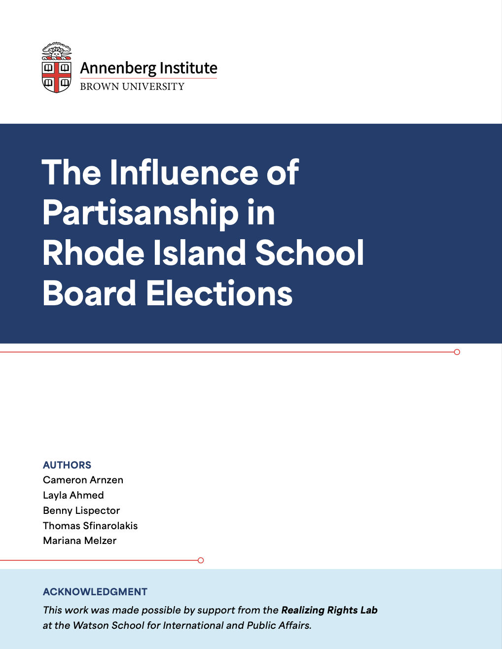 The Influence of Partisanship in Rhode Island School Board Elections