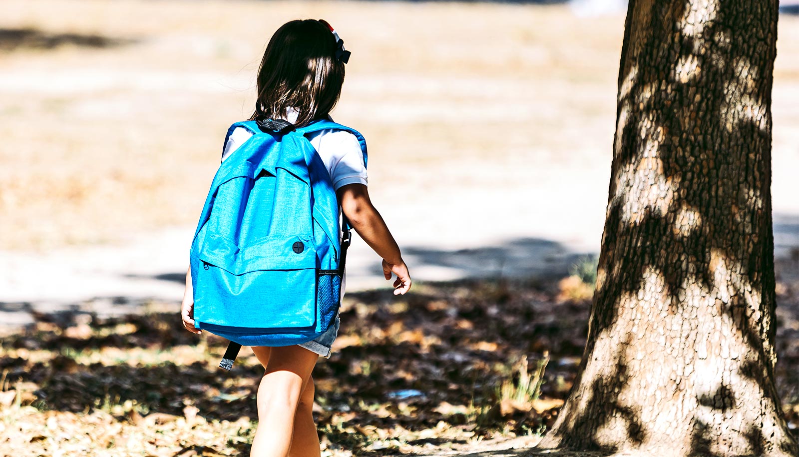 Girl walking outside