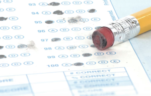 pencil erasing in test