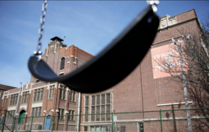 child's swing at a school