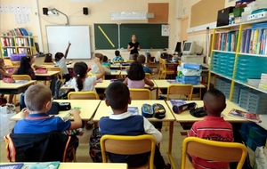 Elementary school children in a classroom