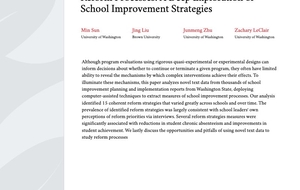Cover of Using a Text-as-Data Approach to Understand Reform Processes: A Deep Exploration of School Improveme