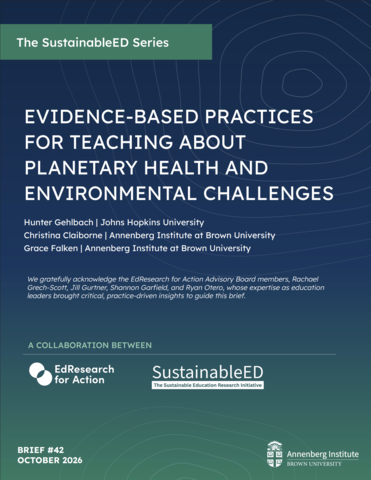Evidence-based Practices for Teaching About Planetary Health and Environmental Challenges