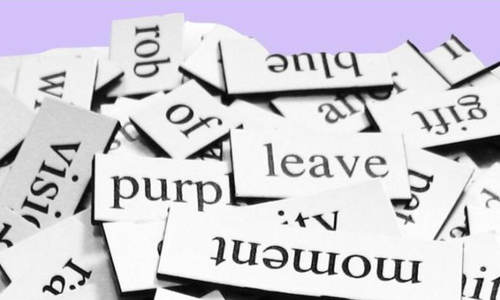 Pile of word tiles